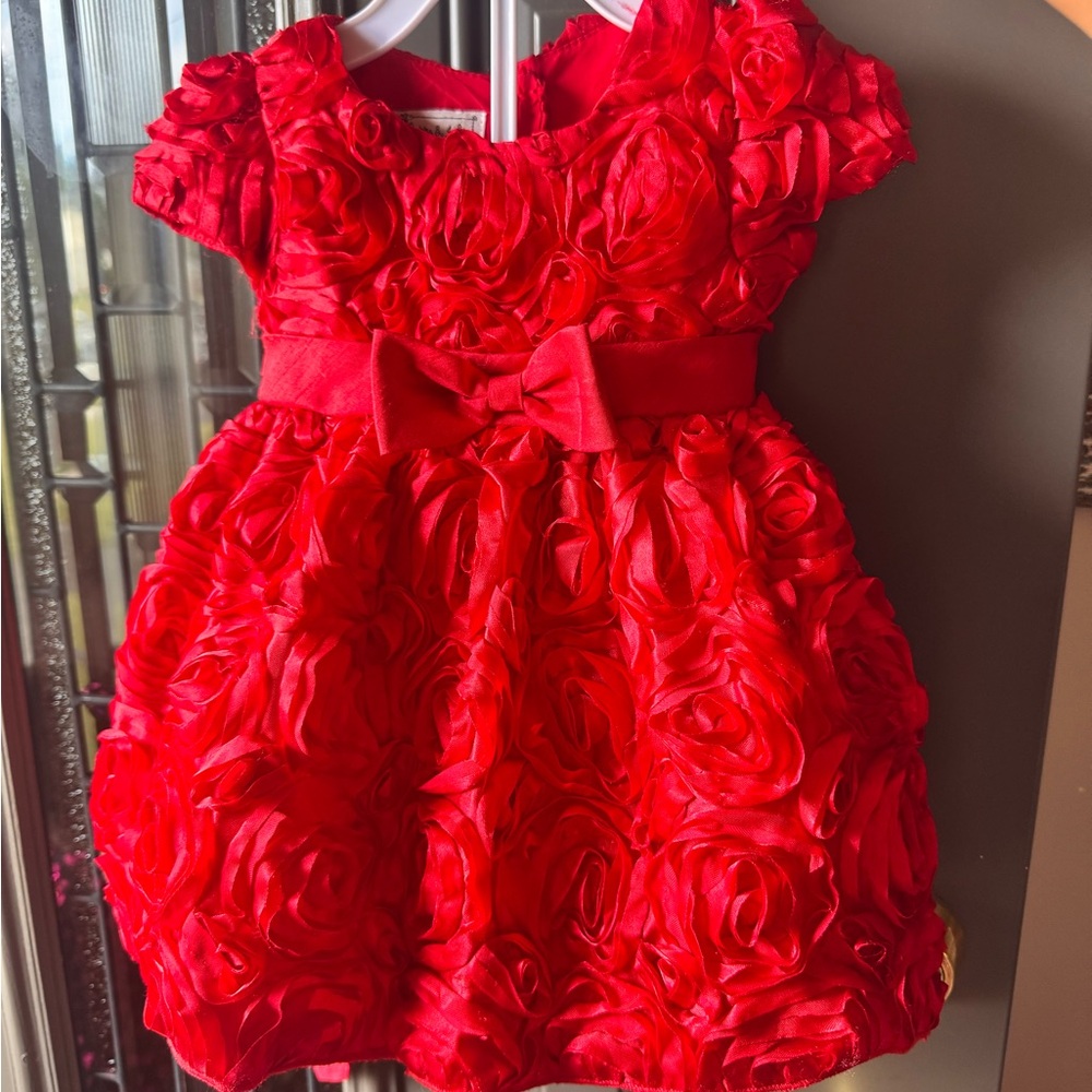 Pippa & Julie Red Rosette Kids Dress